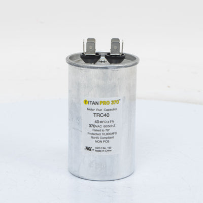 Packard TRC40 Titan Pro Run Capacitor 40 Mfd 370 Volt Round