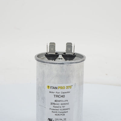 Packard TRC40 Titan Pro Run Capacitor 40 Mfd 370 Volt Round