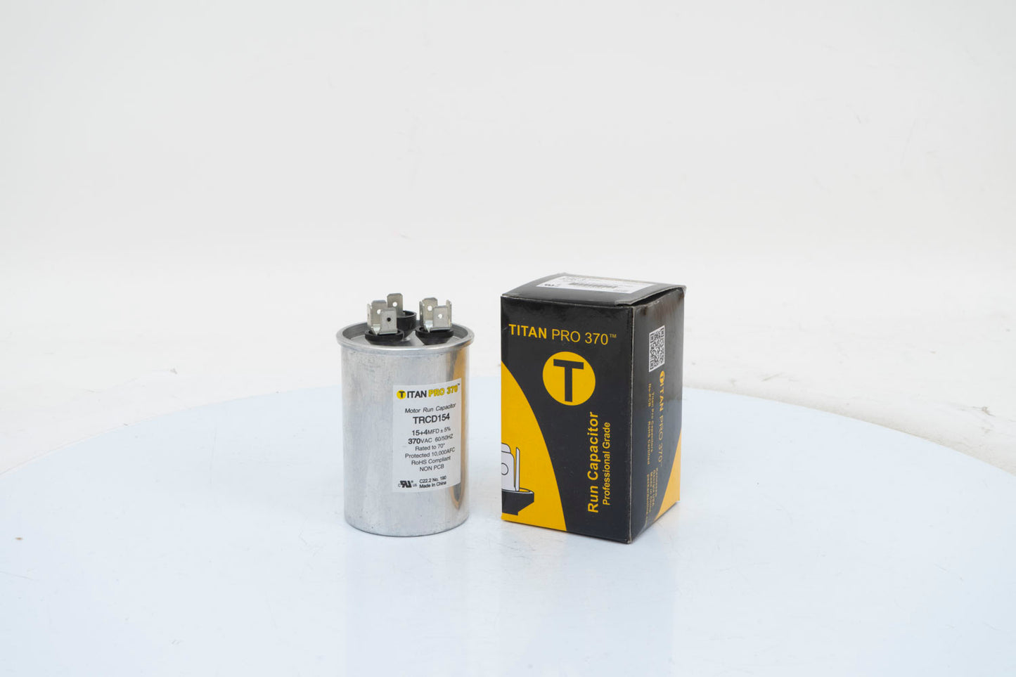 Packard TRCD154 Titan Pro Run Capacitor 15+4 Mfd 370 Volt Round