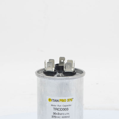 Packard TRCD303 Titan Pro Run Capacitor 30+3 Mfd 370 Volt Round