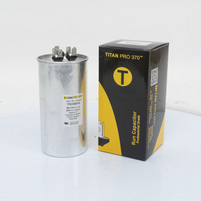 Packard TRCD8010 Titan Pro Run Capacitor 80+10 Mfd 370 Volt Round