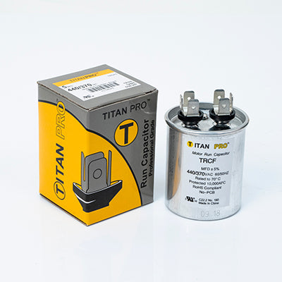 Packard TRCF12.5 Titan Pro Run Capacitor 12.5 Mfd 440/370 Volt Round