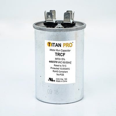 Packard TRCF17.5 Titan Pro Run Capacitor 17.5 Mfd 440/370 Volt Round