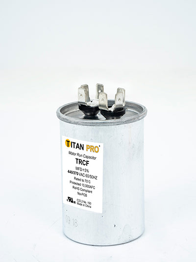 Packard TRCF15 Titan Pro Run Capacitor 15 Mfd 440/370 Volt Round