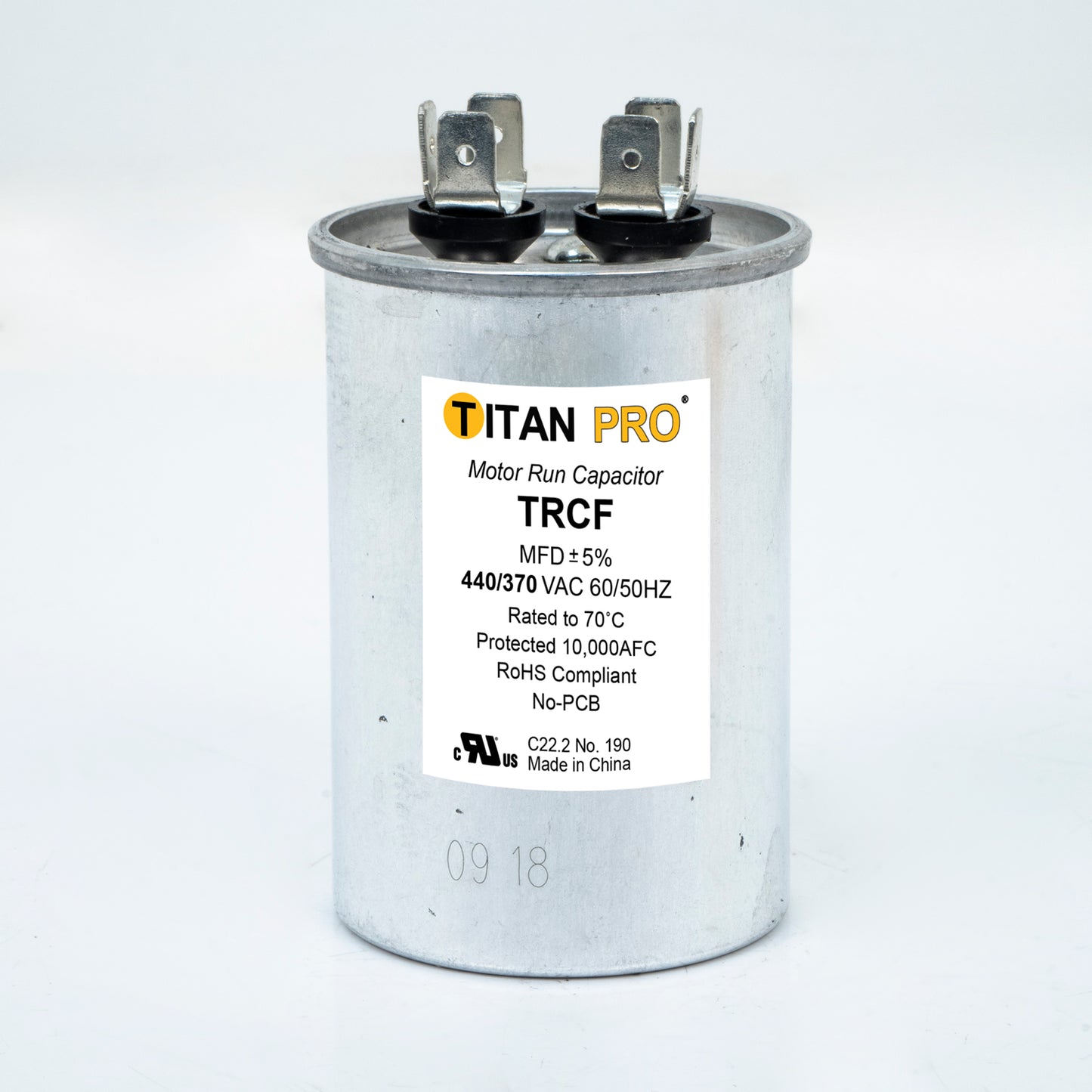 Packard TRCF17.5 Titan Pro Run Capacitor 17.5 Mfd 440/370 Volt Round