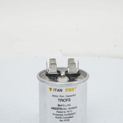 Packard TRCF3 Titan Pro Run Capacitor 3 Mfd 440/370 Volt Round