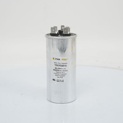 Packard TRCFD2515 Titan Pro Run Capacitor 25+15 Mfd 440/370 Volt Round