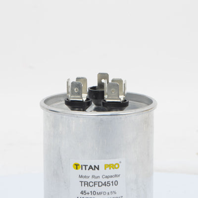 Packard TRCFD4510 Titan Pro Run Capacitor 45+10 Mfd 440/370 Volt Round