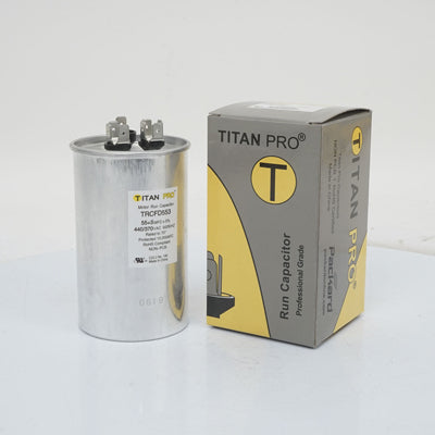 Packard TRCFD553 Titan Pro Run Capacitor 55+3 Mfd 440/370 Volt Round