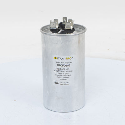 Packard TRCFD605 Titan Pro Run Capacitor 60+5 Mfd 440/370 Volt Round