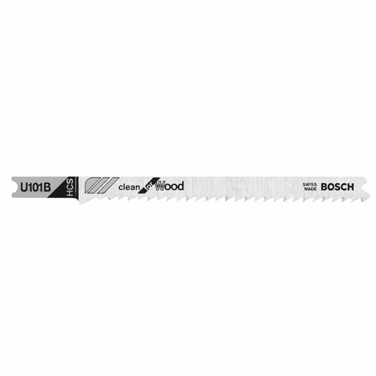 Bosch U101B 3-5/8", 10Tpi, Hcs Universal Shank Jigsaw Blade (5 Pk)