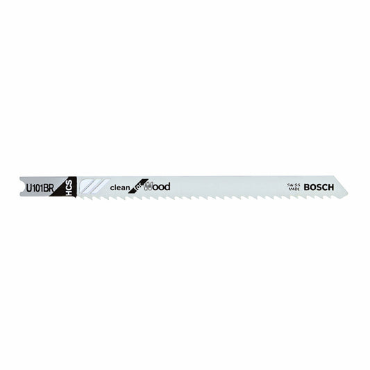 Bosch U101BR 3-1/8", 14Tpi, Hcs Universal Shank Jigsaw Blade (5 Pk) (Previously U1Br)