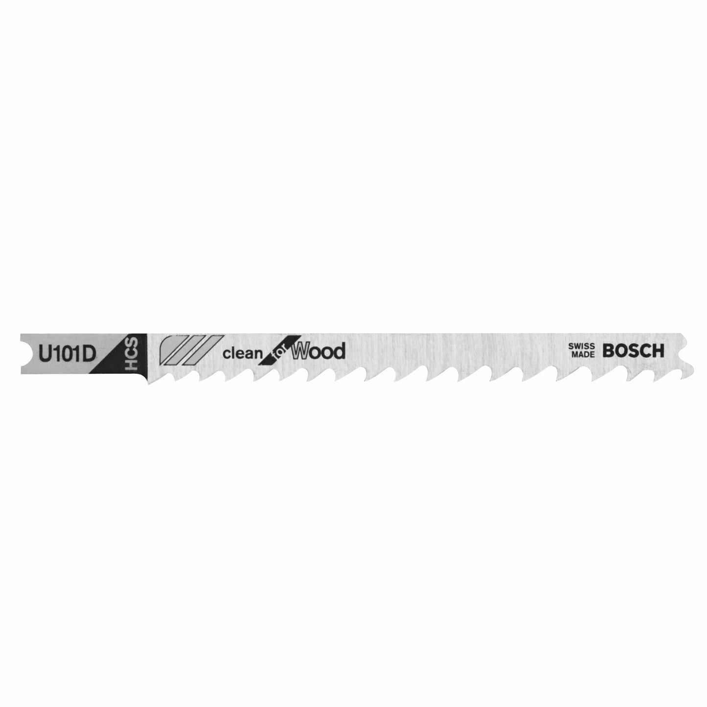 Bosch U101D 3-5/8", 6Tpi, Hcs Universal Shank Jigsaw Blade (5 Pk)