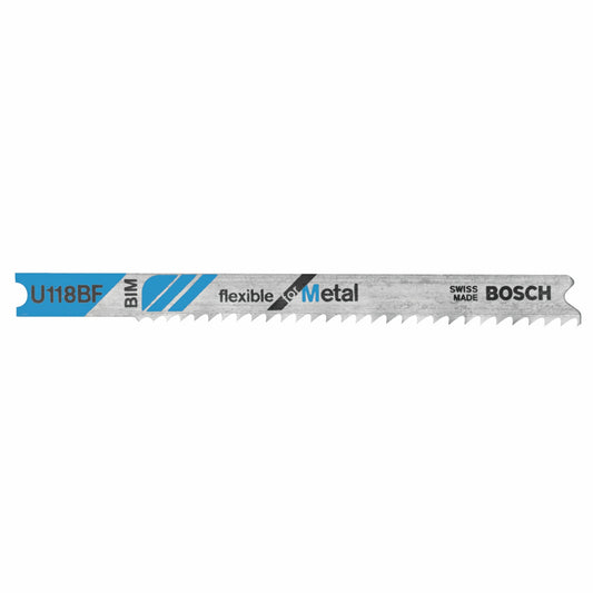 Bosch U118BF 2-3/4", 14Tpi, Bi-Metal Universal Shank Jigsaw Blade (5 Pk)