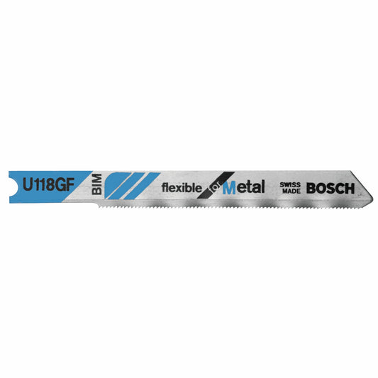 Bosch U118GF 2-3/4", 36Tpi, Bi-Metal Universal Shank Jigsaw Blade (5 Pk)