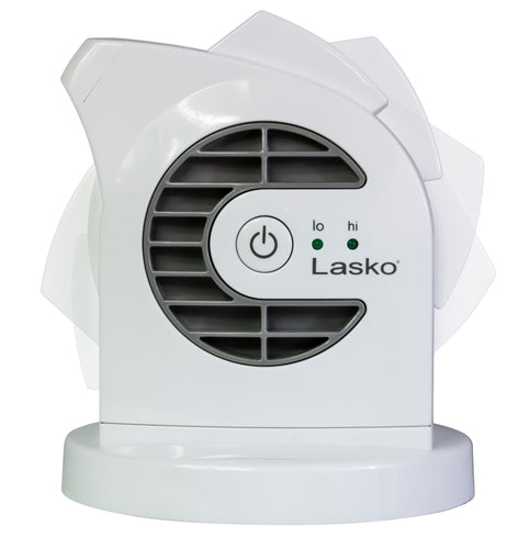 Lasko D300 MyCool Mini USB 2- Speed Desk Fan with USB Cable and AC Adapter, White