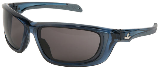 MCR Safety UD122P USS Defense Dark Blue Frame, Gray MAX3 (1PR)