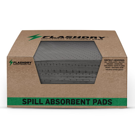 EarthSafe FDABPAD100UNI FlashDry Universal Spill Absorbent Pads 100 per Box (17.5"x13.5")