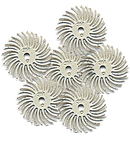 Foredom A-4527-6 9/16" Radial Bristle Disc, Peach, 6 M, 3,000 Grit, 6-Pk