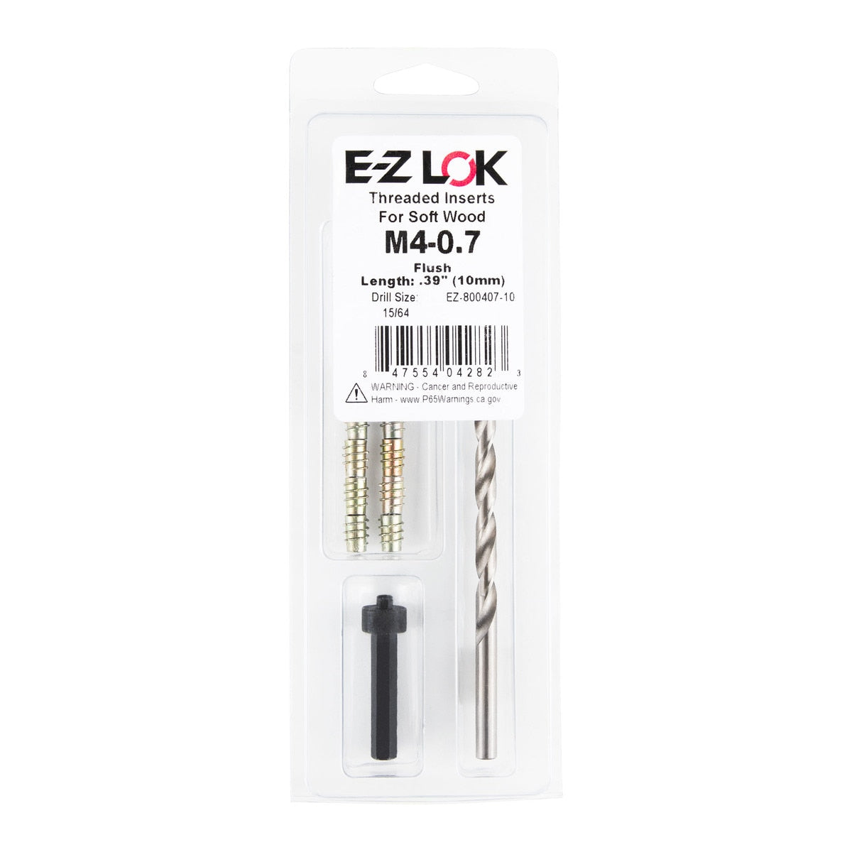 E-Z Hex™ Threaded Insert Installation Kit for Soft Wood - Flush - M4-0.7 x 10mm