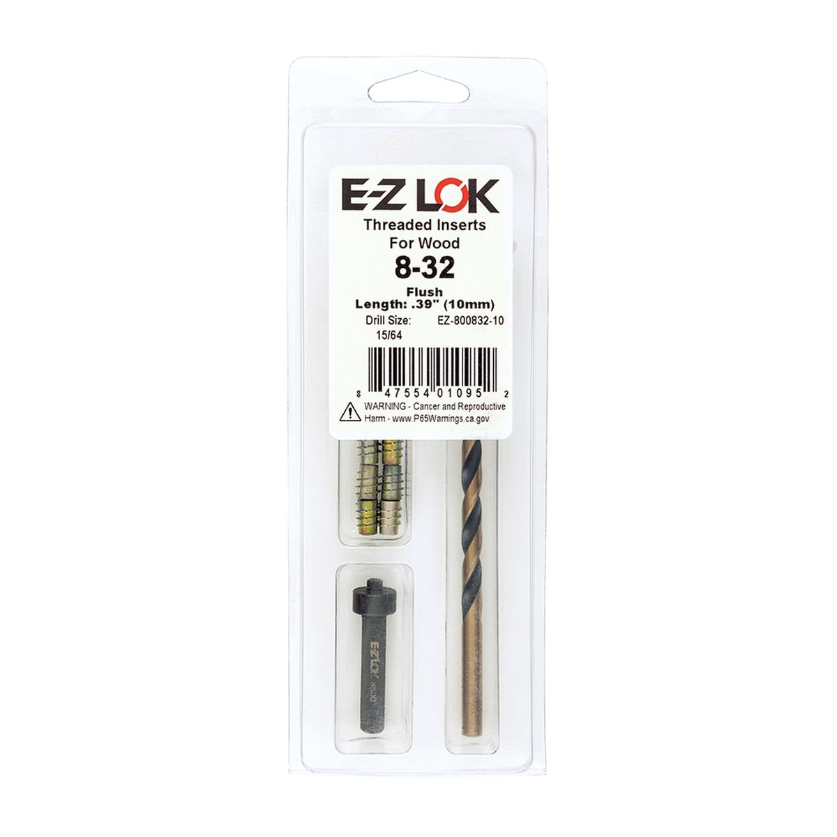 E-Z Hex™ Threaded Insert Installation Kit for Soft Wood - Flush - 8-32 x 10mm