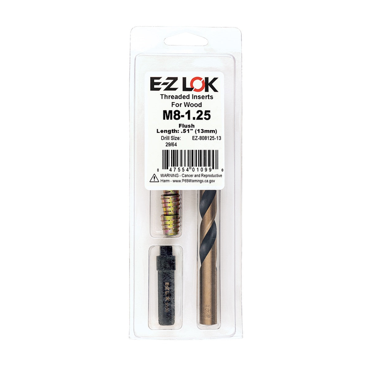 E-Z Hex™ Threaded Insert Installation Kit for Soft Wood - Flush - M8-1.25 x 13mm