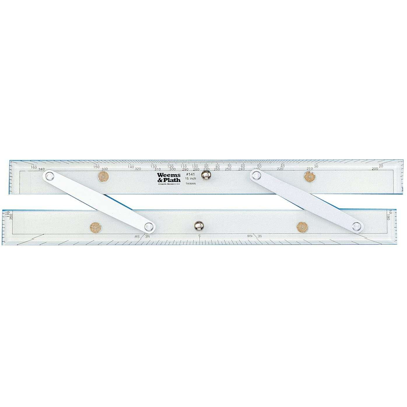 Paradise Clay WPL0141 15" Brushed Aluminum Arms Parallel Rule #141