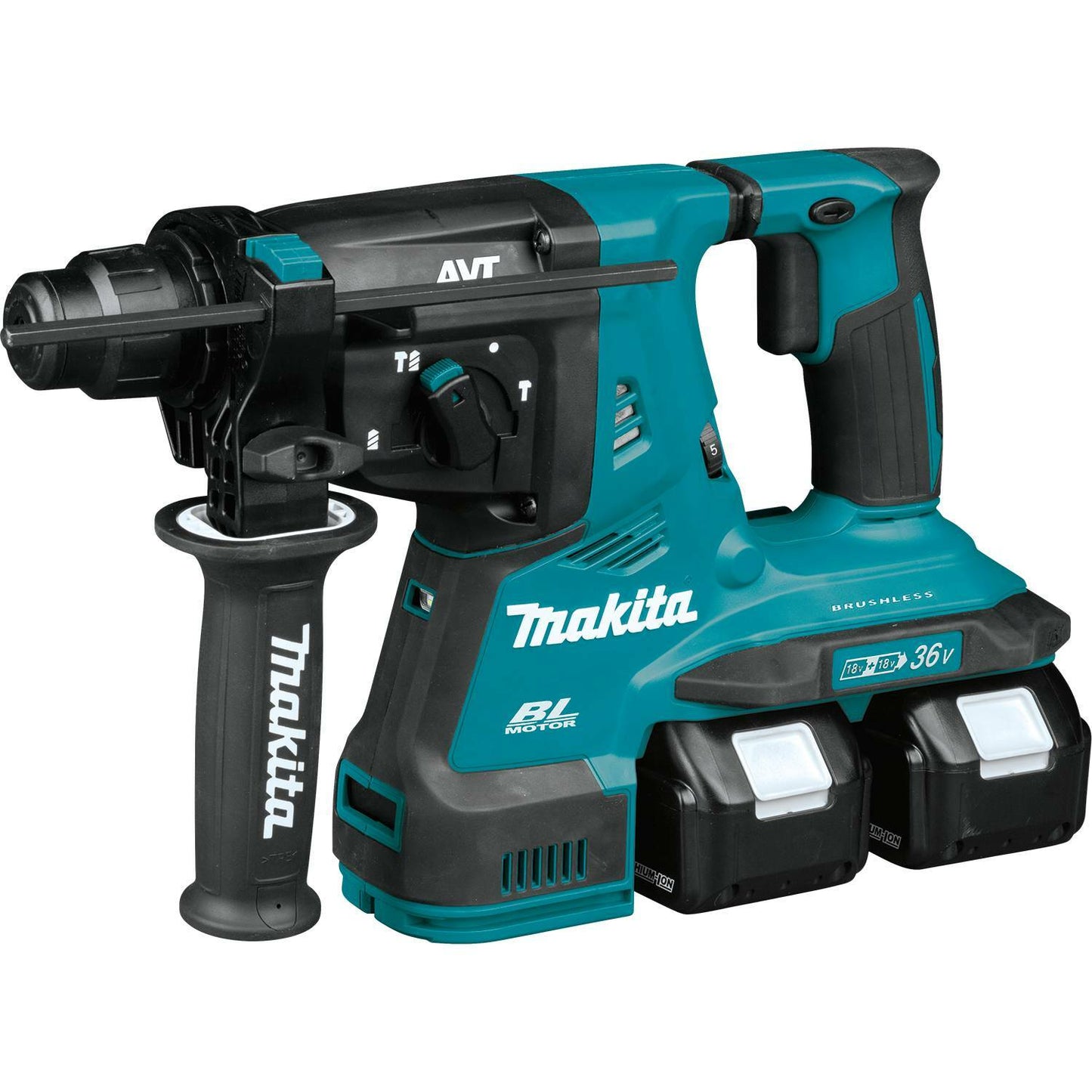 Makita XRH08PT 36V (18V X2) Lxt® Brushless 11/8" Avt® Rotary Hammer Kit, Accepts Sdsplus Bits