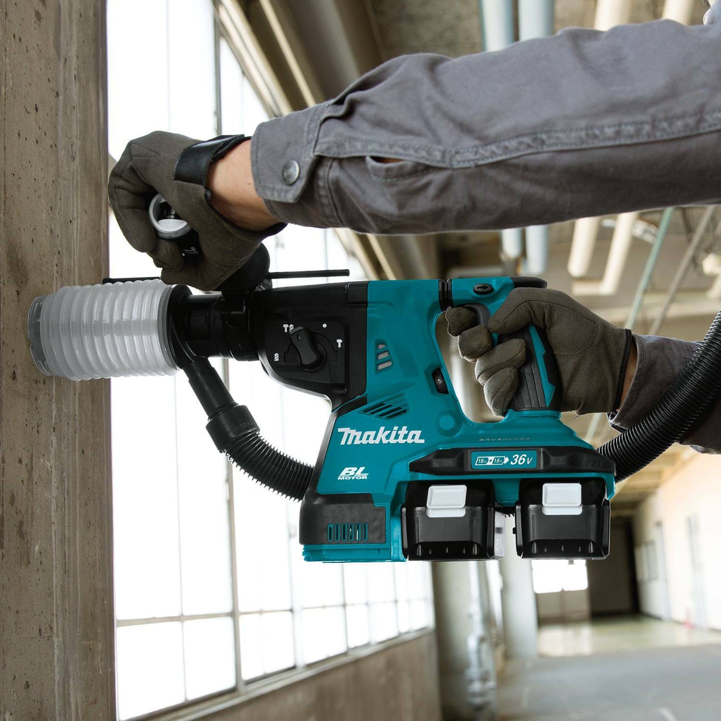 Makita XRH08PT 36V (18V X2) Lxt® Brushless 11/8" Avt® Rotary Hammer Kit, Accepts Sdsplus Bits