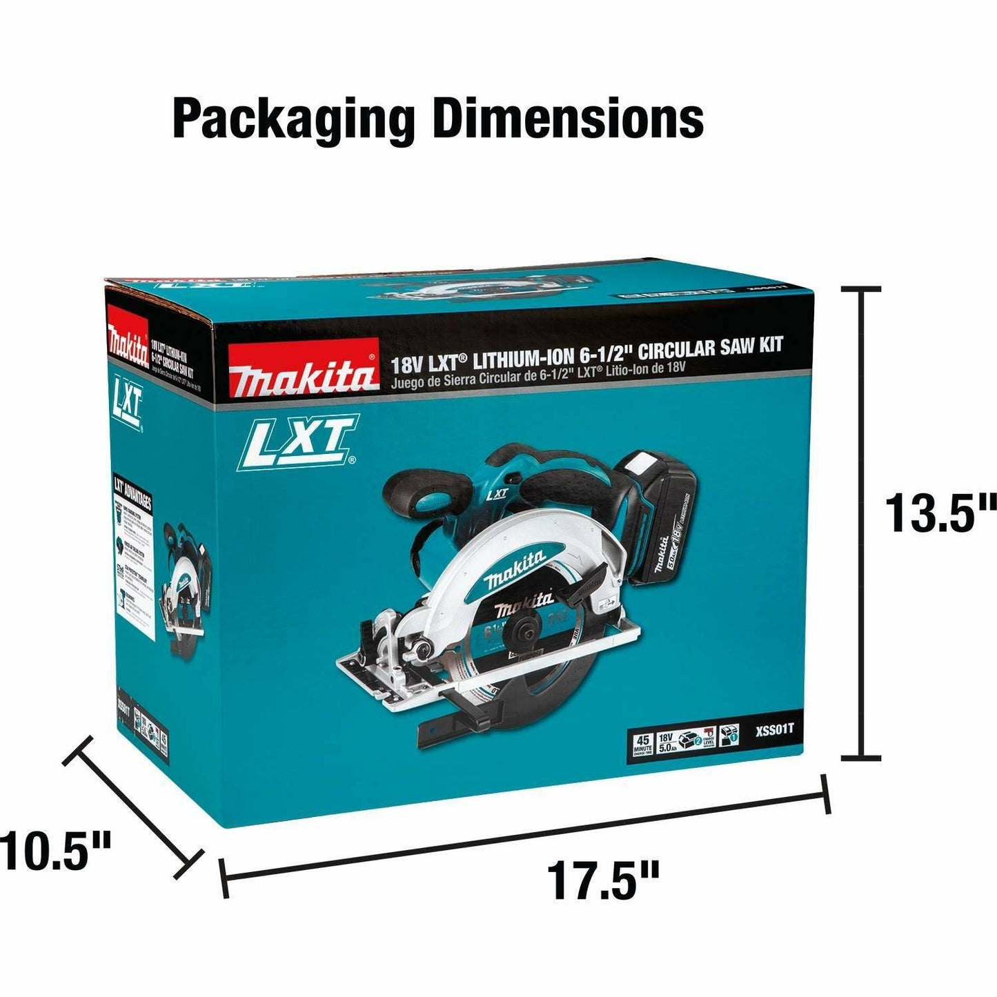 Makita XSS01T 18V LXT® Lithium‘Ion Cordless 6‘1/2" Circular Saw Kit (5.0Ah)