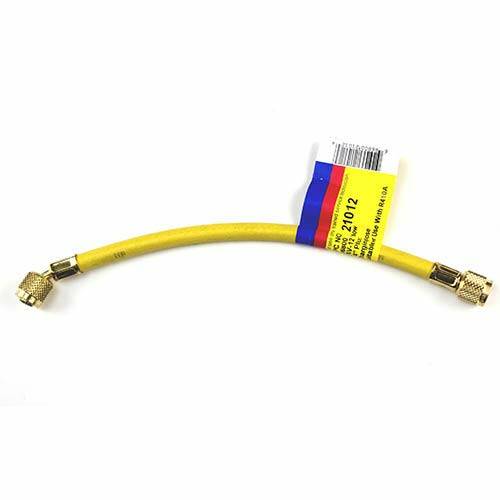 Yellow Jacket 21012 12", yellow, HAV standard fitting, PLUS II 1/4" charging hose