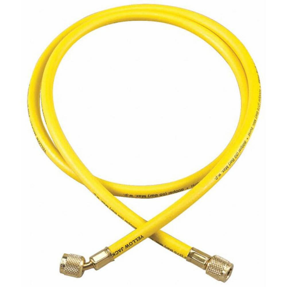 Yellow Jacket 21112 12", yellow, HAV standard fitting, PLUS II 1/4" charging hose