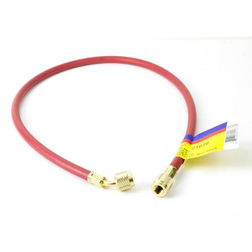 Yellow Jacket 21636 36", red, HAV standard fitting, PLUS II 1/4" charging hose