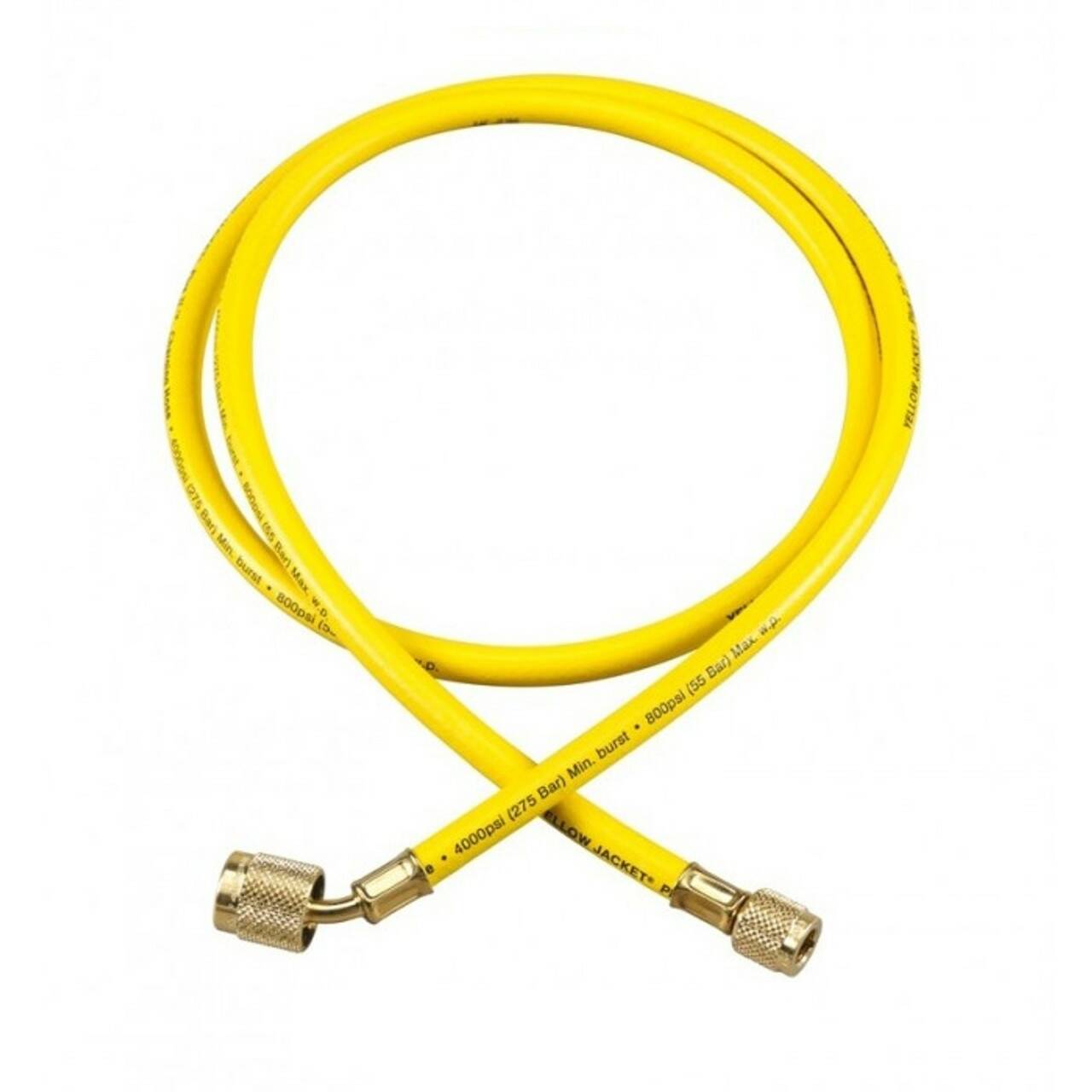 Yellow Jacket 22096 96", Yellow, PLUS II 1/4" hose with SealRight fitting