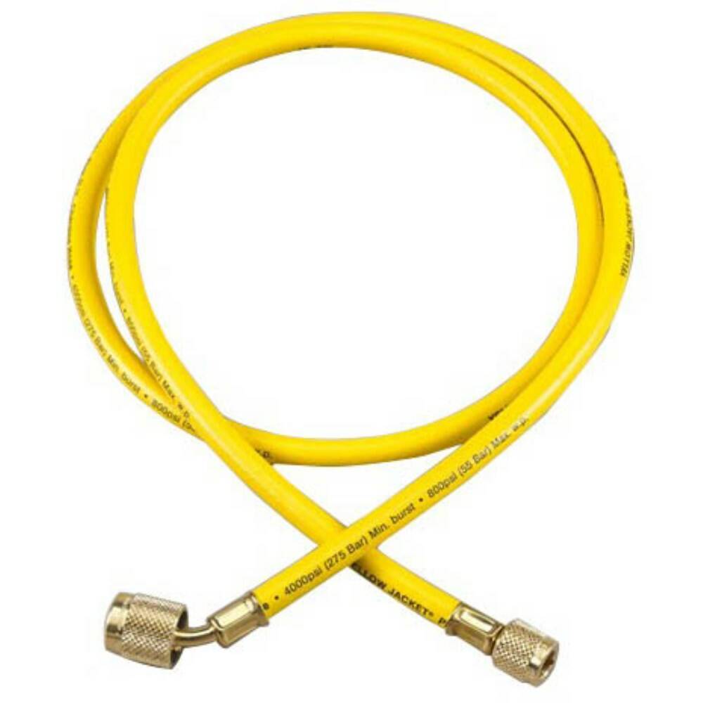 Yellow Jacket 22112 12", Yellow, PLUS II 1/4" hose with SealRight fitting