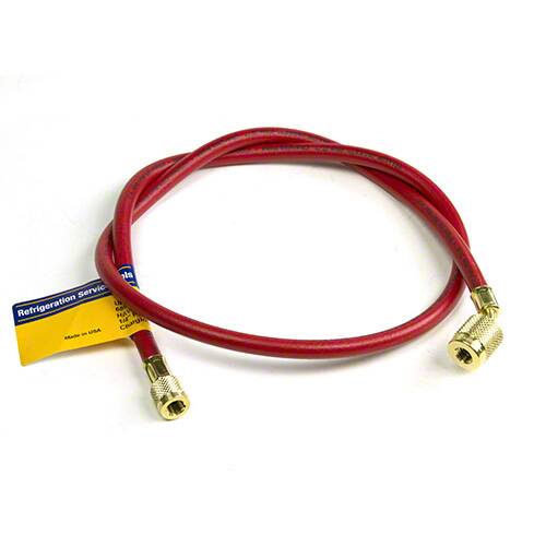 Yellow Jacket 22696 96", Red, PLUS II 1/4" hose with SealRight fitting