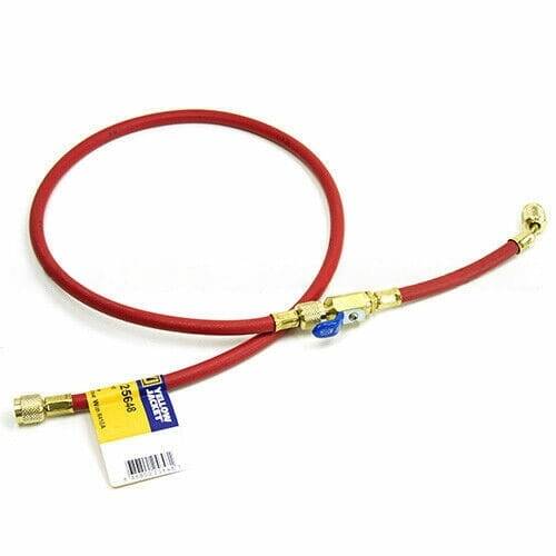 Yellow Jacket 25648 48", Red, PLUS II 1/4" hose with FlexFlow valve