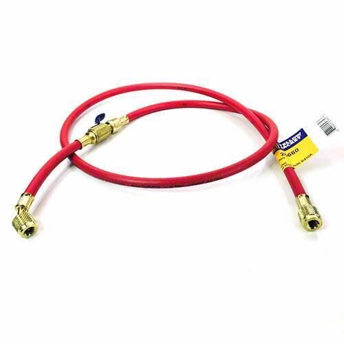 Yellow Jacket 25660 60", Red, PLUS II 1/4" hose with FlexFlow valve