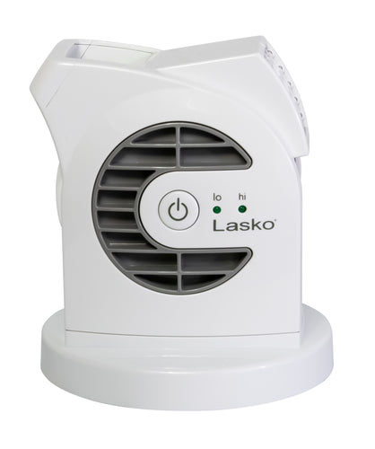 Lasko D300 MyCool Mini USB 2- Speed Desk Fan with USB Cable and AC Adapter, White